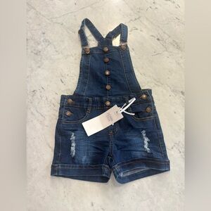 Classic Blue Girls Denim Overalls